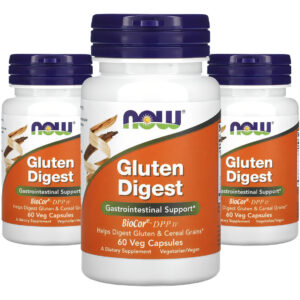 Gluten Digest Enzimas Digestivas Now Foods 60 Veg Caps 3un Sabor Sem Sabor