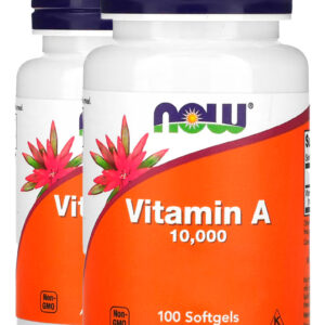 Vitamina A 10.000ui 100 Softgels Importado 2un Now Foods