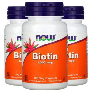 Biotina 1000mcg 100 Veg Cáps Importado 3un Now Foods