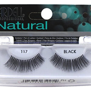 Cílios Postiços Ardell Natural #117 Black, Pacote Com 6