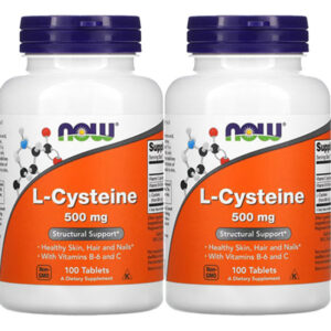L-cisteína 500mg Now Foods L-cysteine 100 Tablets 4un