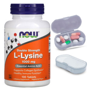 L Lisina 1000mg Now Foods 100 Tablets + Porta Cápsulas