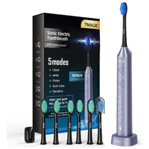Escova De Dentes Elétrica 7magic Sonic Recarregável 5 Modos