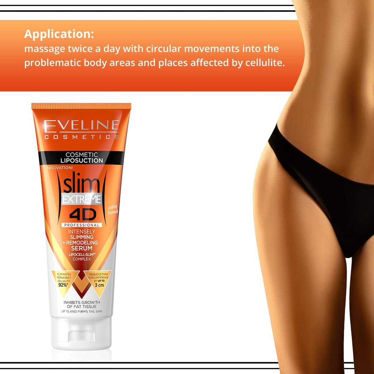 Sérum Corporal + Loção Reafirmante + Creme Para Celulite Eve - Imagem 7
