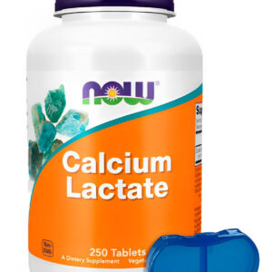 Cálcio Lactado Now Foods 250 Tablets + Porta Cápsulas
