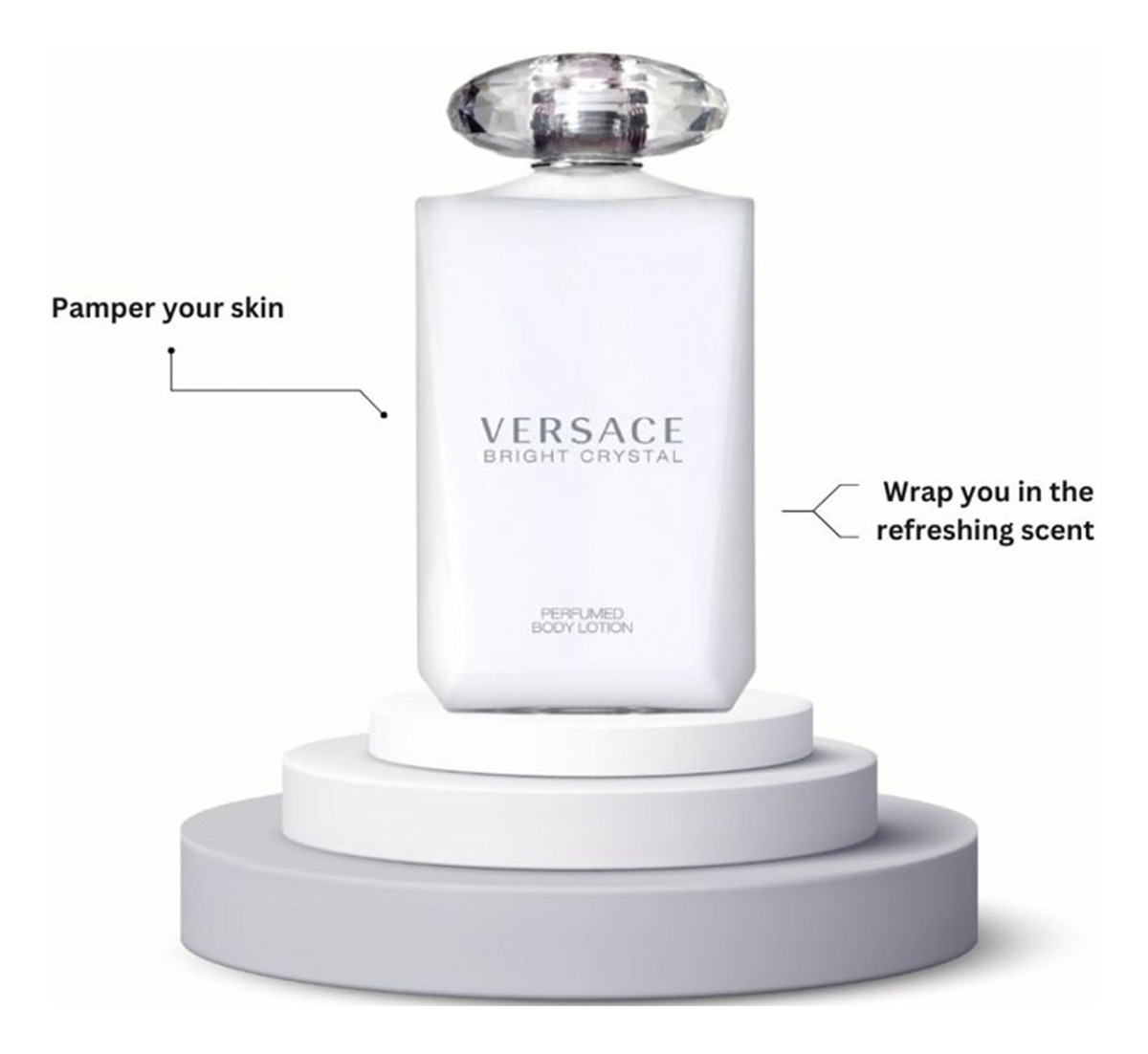Loção Corporal Versace Bright Crystal Para Mulheres 200ml - Imagem 3