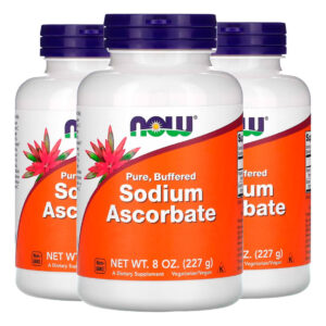 Ascorbato De Sódio 277g Puro Importado 3un Now Foods
