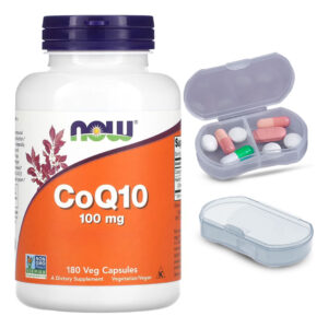 Coenzima Coq10 100mg Now Foods 180 Caps + Porta Cápsulas