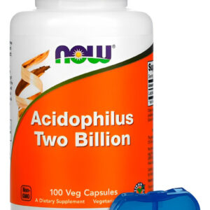 Acidophilus Two 20mg Now Foods 100 Cápsulas + Porta Cápsulas