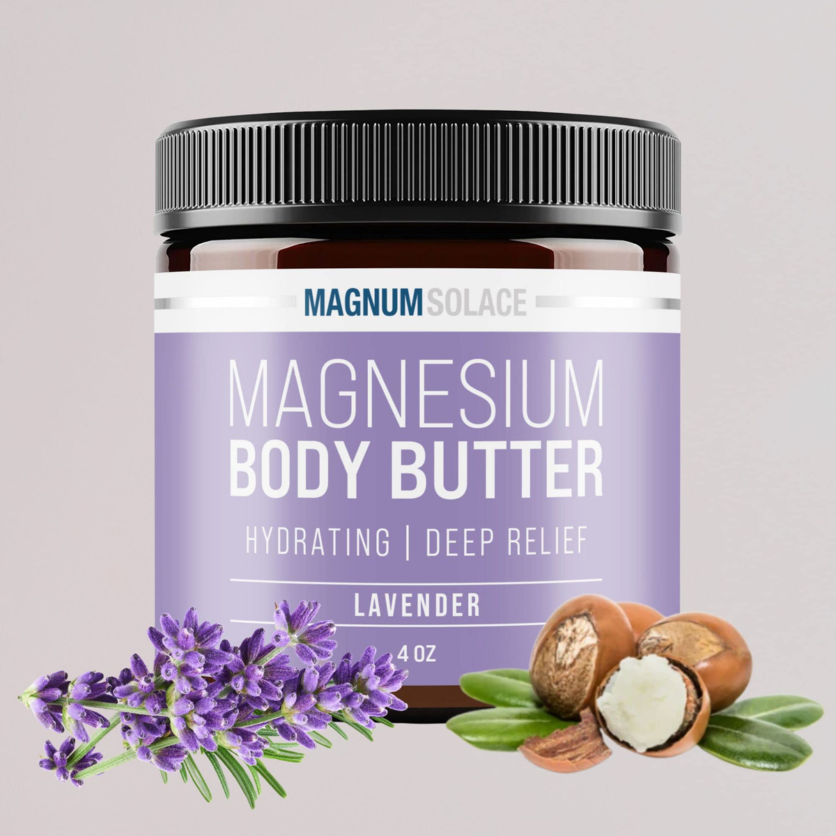 Manteiga Corporal De Magnésio Magnum Solace Levemente Perfum - Imagem 6