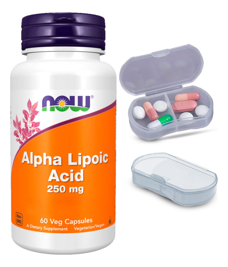 Ácido Alfa Lipóico 250mg Now Foods 60 Cáps + Porta Cápsulas