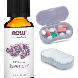 Now Foods Óleo Lavanda 30ml Essencial + Porta Cápsulas