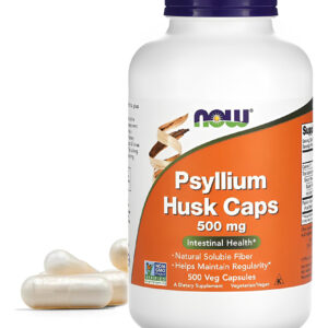 Now Foods Fibra De Psyllium 500mg Psyllium Husk 500veg Caps