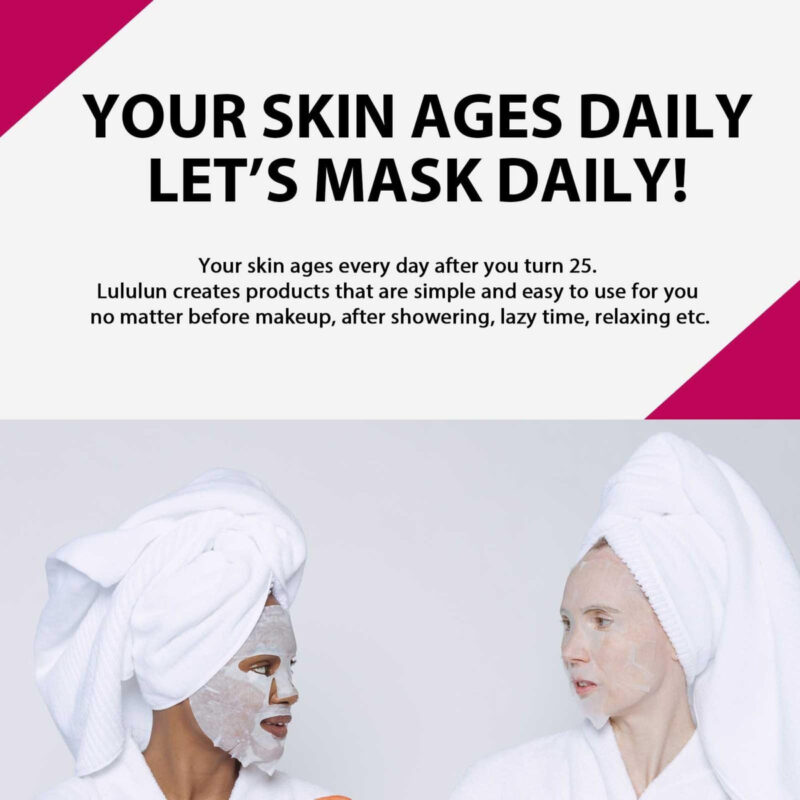 Máscara De Lençol Facial Lululun Over 45 Hydrating Camellia - Imagem 6