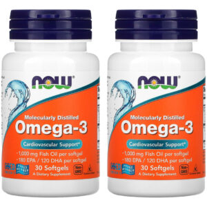 Ômega-3 Molecularmente Destilados Now Foods 30softgels 2un
