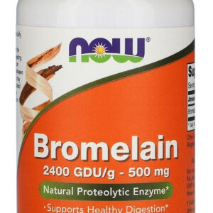 Bromelaína 500 Mg 60 Cápsulas, Sabor Sem Sabor Da Now Foods
