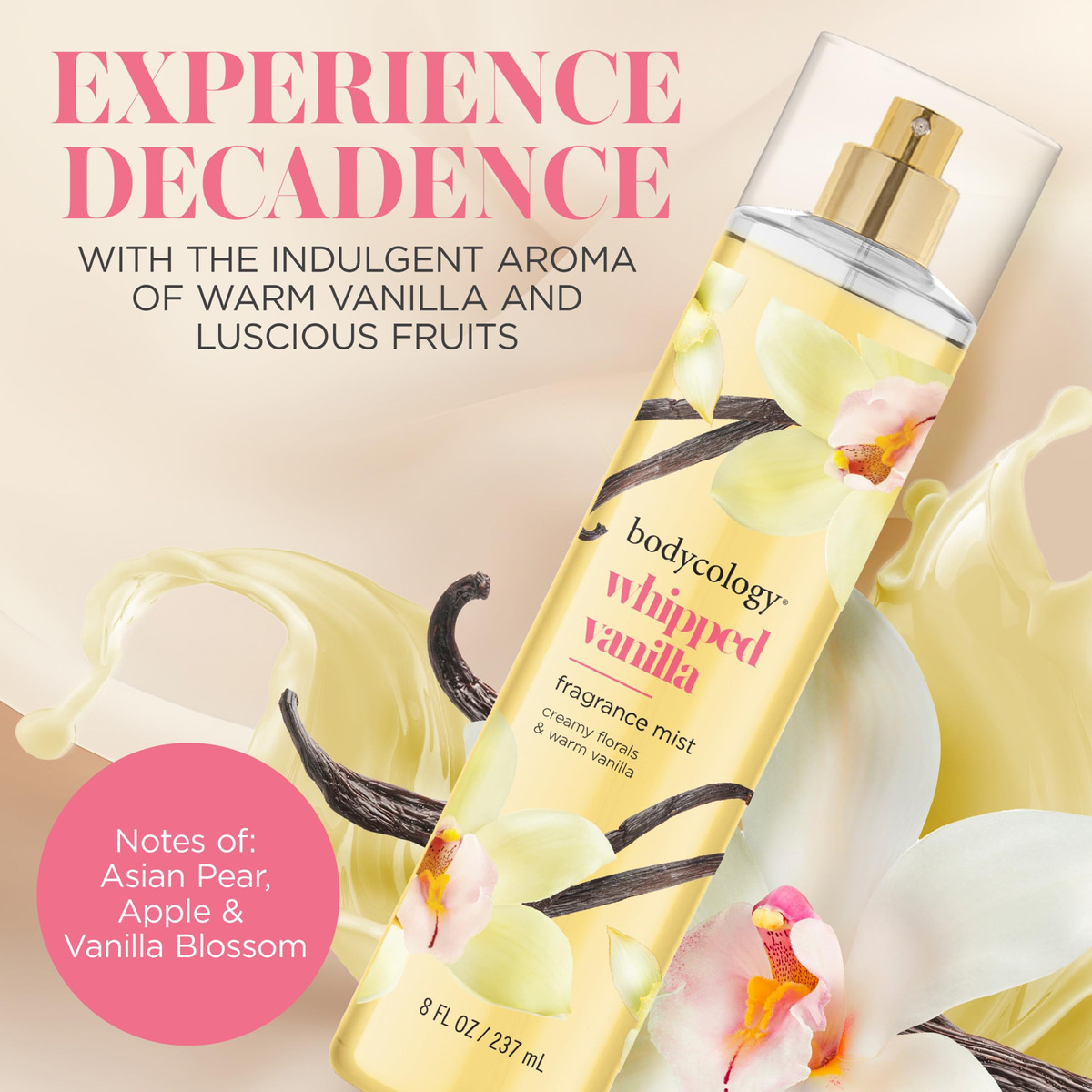 Fragrância De Baunilha Batida Body Mist Bodycology 240 Ml - Imagem 2
