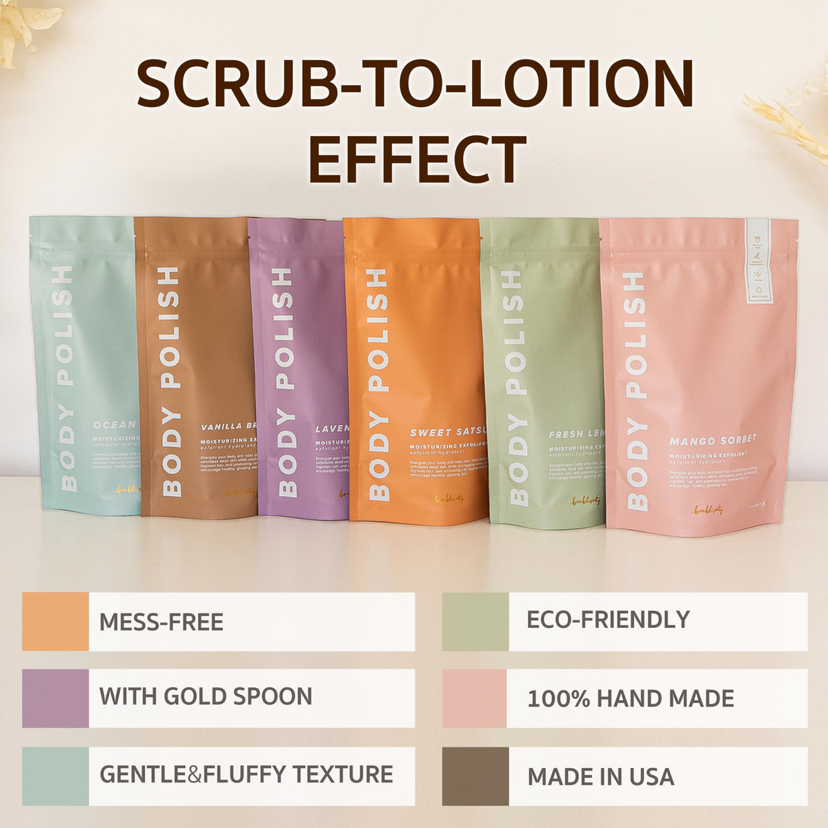 Esfoliante Corporal Bonblissity Mango Sorbet Hidratante E Es - Imagem 4