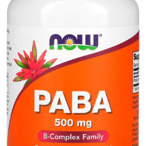 Paba 500mg Now Foods 100 Cápsulas Importado