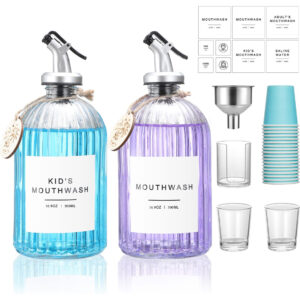 Dispensador De Enxaguatório Bucal Landneoo Glass 500 Ml, Pac