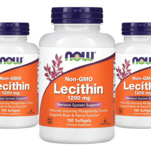 Lecitina Lecithin 1200mg Now Foods 100cap Softgels 5un