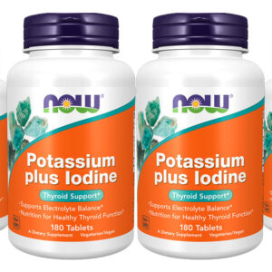 Potássio Plus Iodo Now Foods Potassium Plus 180tablts 4un