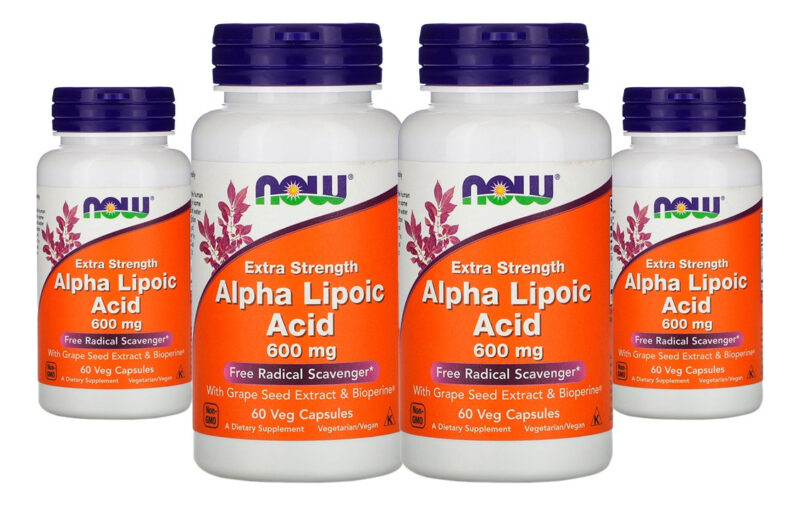Ácido Alfa Lipóico 600mg Now Foods 60veg Caps 4un