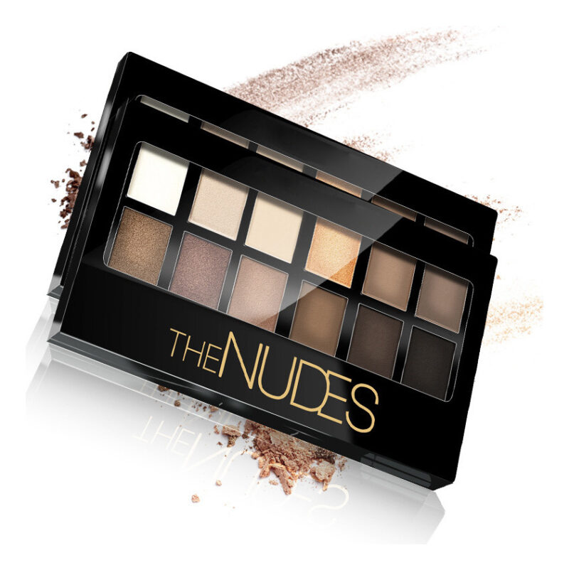 Paleta De Sombras De 12 Cores Matte Glitter Pearlized Blende - Image 5
