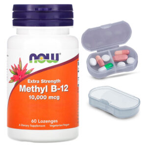 Metil B-12 Now Foods 10000mcg 60past + Porta Cápsulas