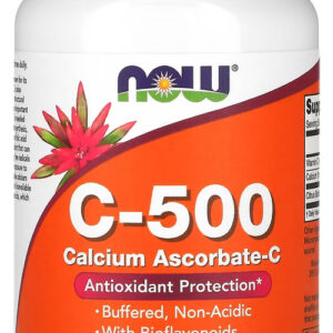 Vitamina C-500 Cálcio Ascorbato-c Nowfoods 100vegcap Eua/usa