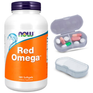 Óleo Peixe Red Omega Now Foods 180 Sofgels + Porta Cápsulas