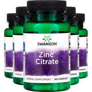 Citrato De Zinco 30 Mg Swanson 60 Capsulas Importado 5un