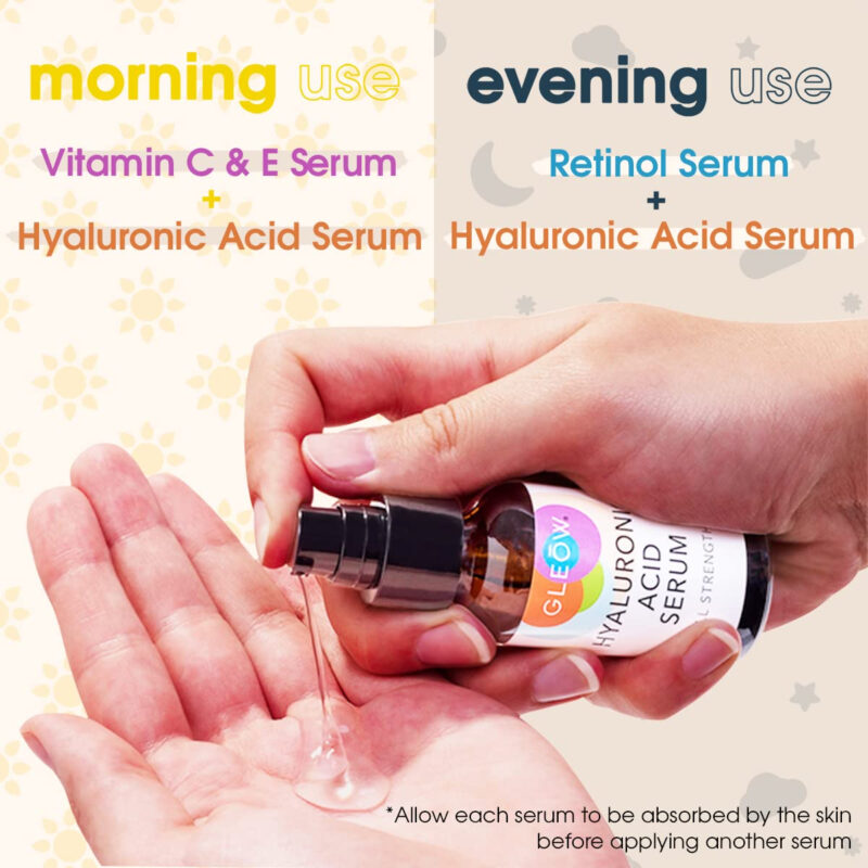 Conjunto De Sérum Gleow Retinol, Vitamina C E Ácido Hialurôn - Image 5
