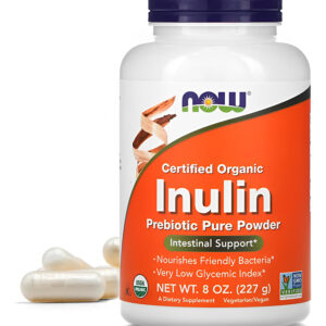Now Foods Inulina Orgânica 227g Pó Puro Prebiótico