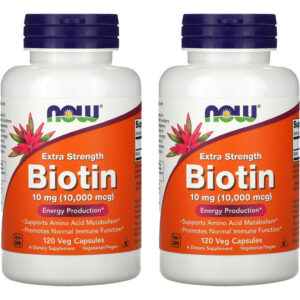 Biotina 10mg Extra Força Now Foods 120veg Caps 2un