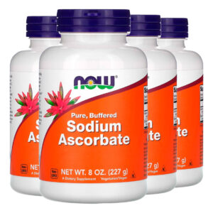 Ascorbato De Sódio 277g Puro Importado 4un Now Foods