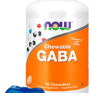 Gaba 250mg Now Foods 90 Chewables Mastigáveis