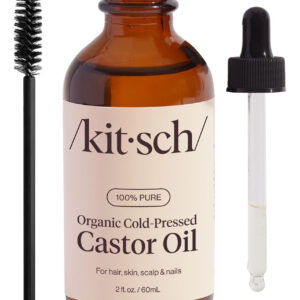 Óleo De Rícino Kitsch Orgânico Prensado A Frio 60ml Para O C
