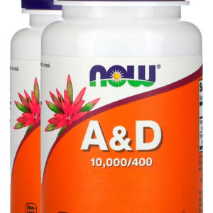 Vitamina A E D 10000/10mcg 100 Soft Importado 2un Now Foods