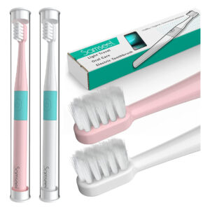 Escova De Dentes Elétrica Samseel Sonic, Pacote Com 2, Dura