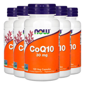 Coenzima Coq10 30mg Now Foods 120 Veg Cáps Importado 5un