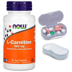 L Carnitina Now Foods 500mg 60 Cáps + Porta Cápsulas