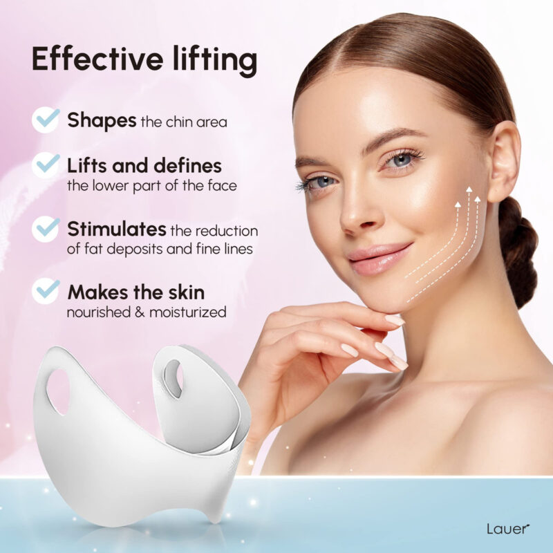 Máscara Facial Lauer Cosmetic Em Forma De V Com Colágeno 25p - Image 2