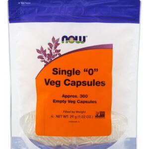 Cápsulas Vegetarianas Vazias, 300 Cápsulas, Sem Gelatina, Não