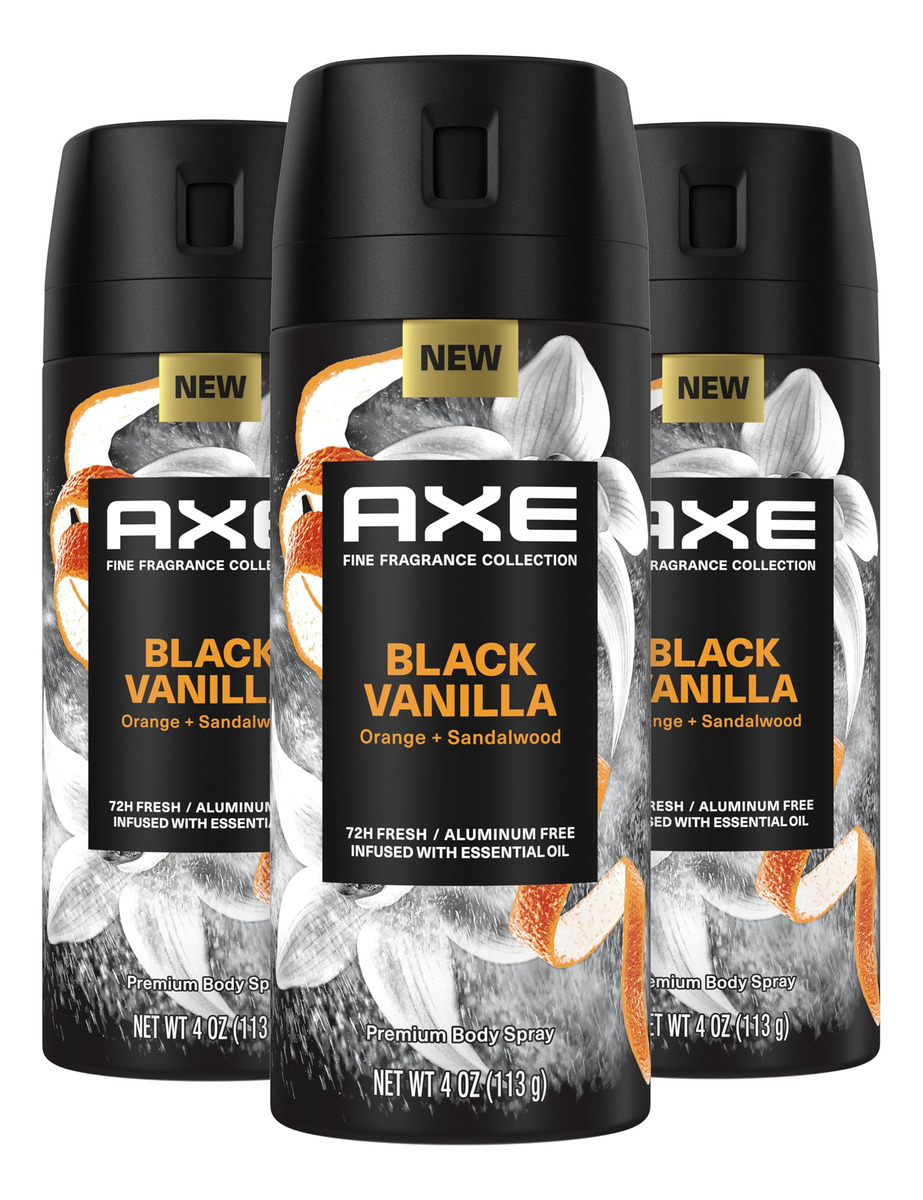 Spray Corporal Axe Fine Fragrance Black Vanilla, 120 Ml, Pac