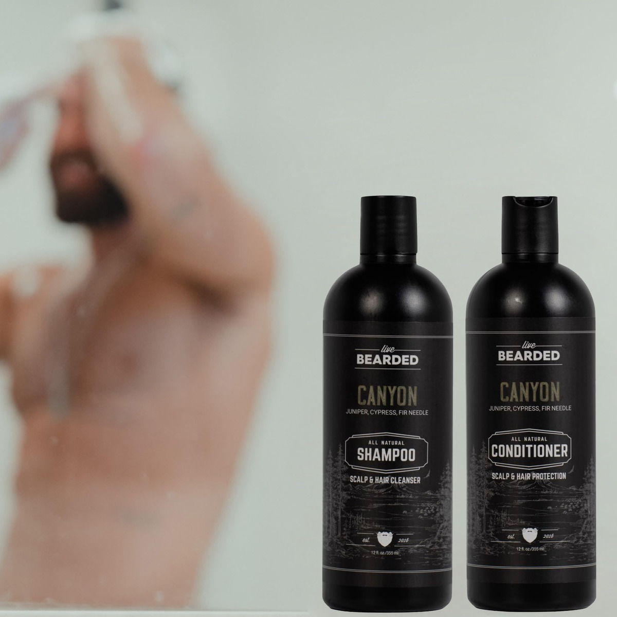 Shampoo E Condicionador Live Bearded All-natural Para Homens - Imagem 4
