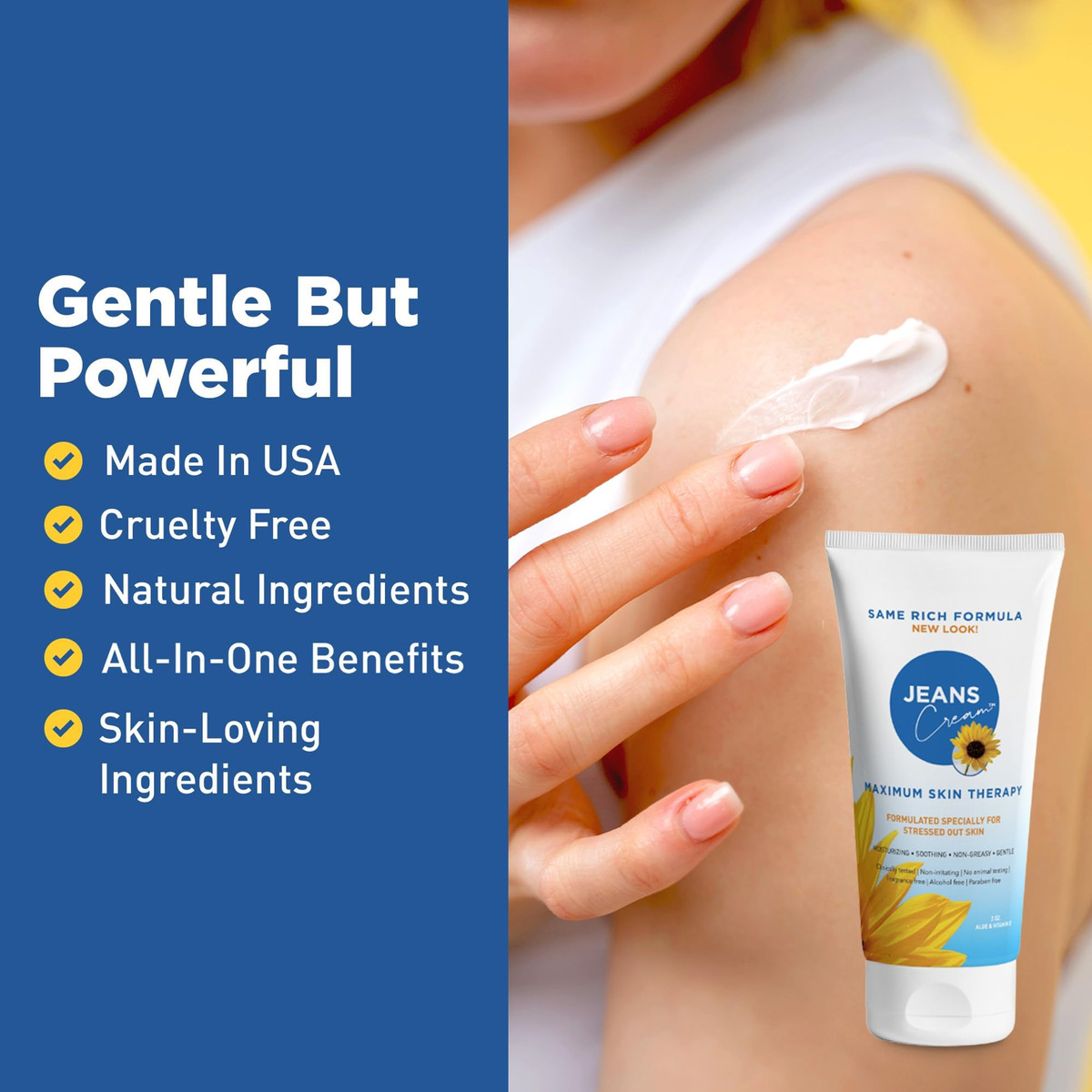 Creme De Terapia De Pele Máxima Jeans Com Aloe E Vitamina E. - Imagem 7