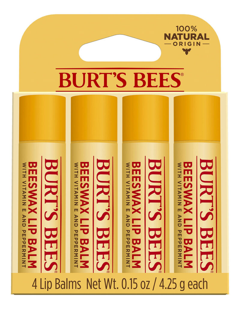 Pacote De Protetor Labial Burt's Bees Beeswax 4 X 4,25 Ml Un
