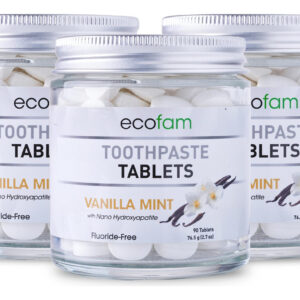 Comprimidos De Pasta De Dente Ecofam, Xilitol Mastigável, 90