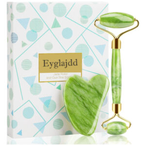 Conjunto De Ferramentas Faciais Eyglajdd Jade Roller E Gua S